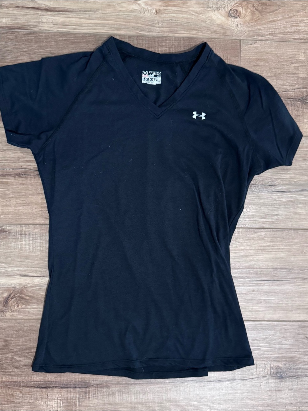 Under Armour Black V-Neck Short Sleeve Performance Tee